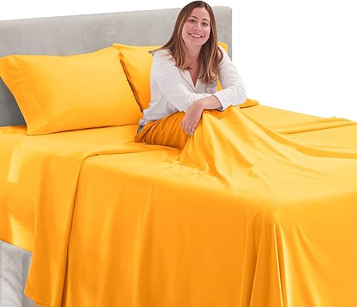 Miniatura 6 de Hearth & Harbor Sábanas tamaño individual con bolsillo extra profundo, juego de sábanas de lujo de 3 piezas para colchones de hasta 24 pulgadas,