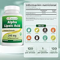 Vista 2 de Best Naturals Ácido Alfa Lipoico 200 Mg 120 Cápsulas
