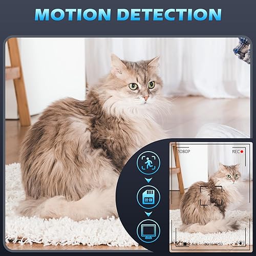 Miniatura 4 de Cámara de carga USB, cámaras de seguridad inteligentes HD 1080P para interiores, cámara de niñera para mascotas con detección de movimiento,