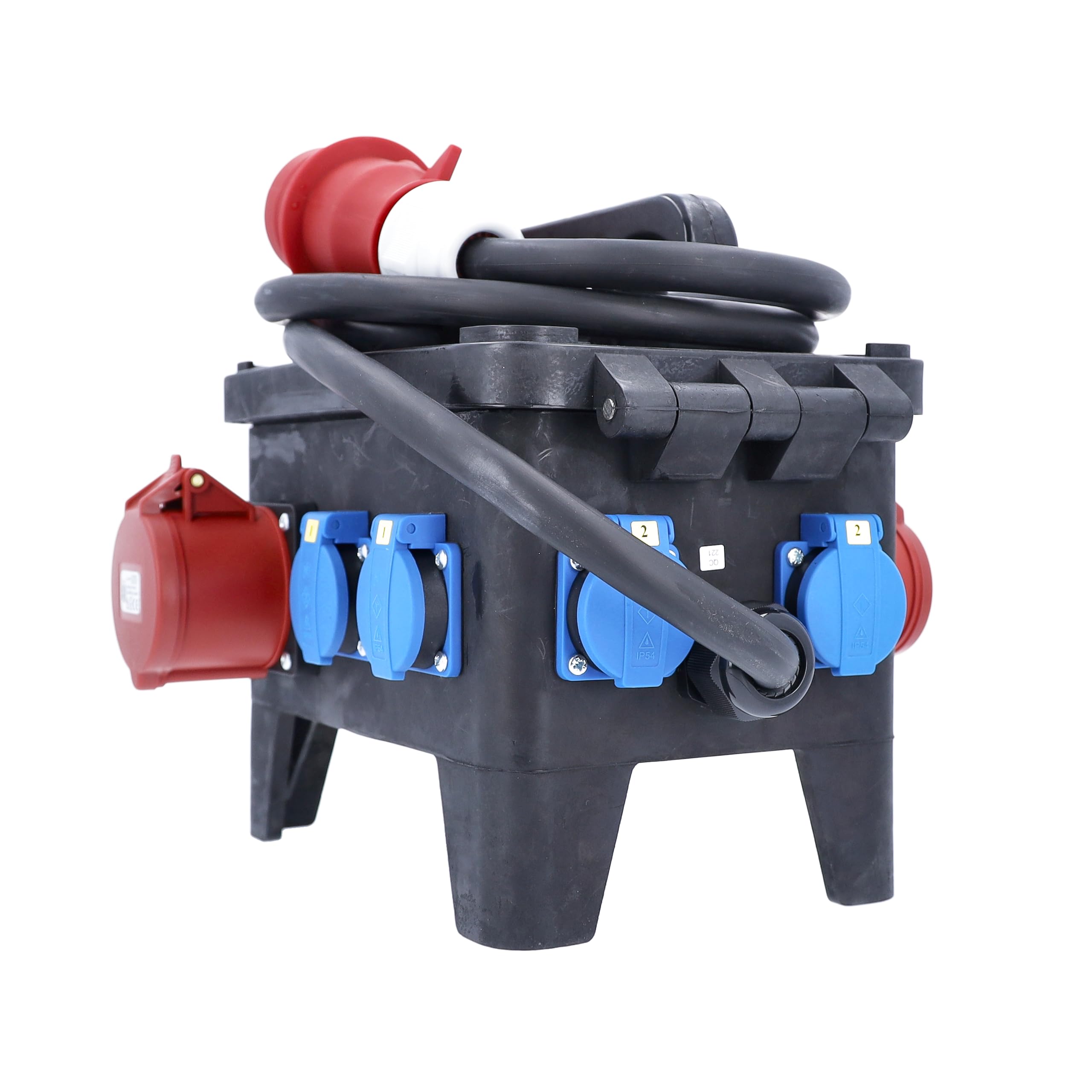 as - Schwabe 60552 - Scatola di ripartizione per cantieri e ambienti di lavoro, M2, 400 V / 32 A, IP44