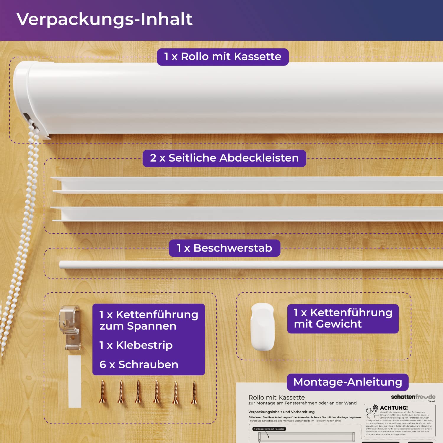 schattenfreu.de Thermo-Rollo mit Kassette nach Maß | Zum Anschrauben am Fensterrahmen oder an der Wand | Optional zum Ankleben | Verdunkelnd | Für Fenster und Türen | Dunkelgrau, Silberne Rückseite