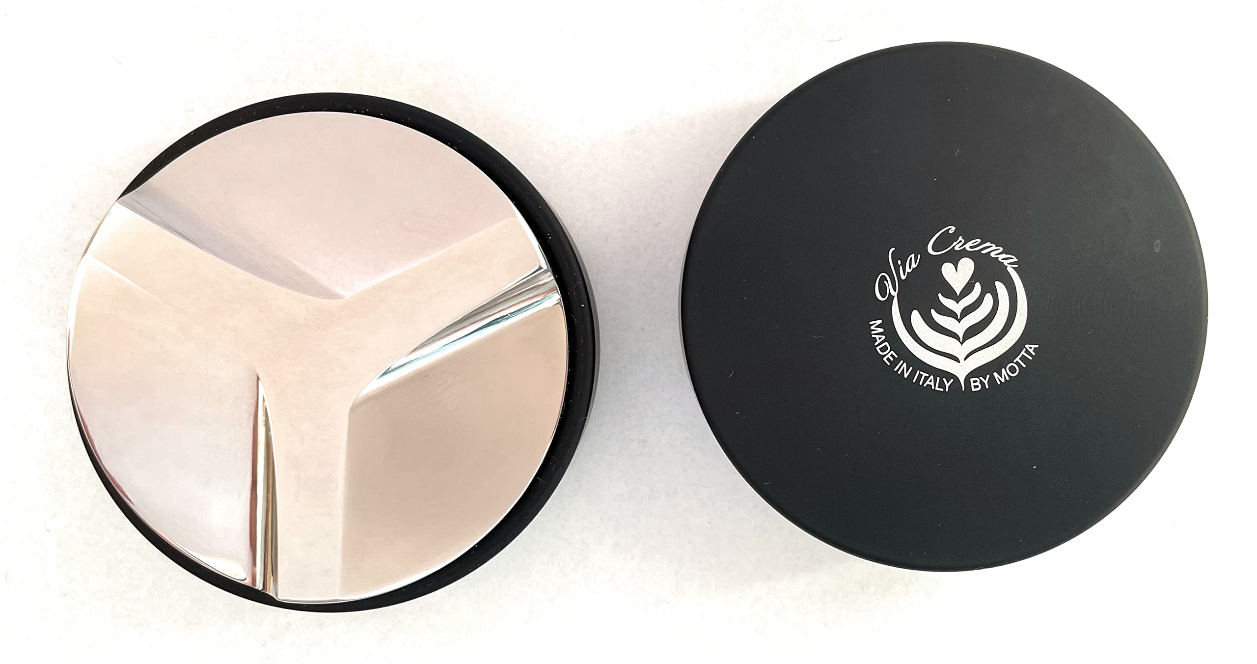 italparts VIA Crema Espresso Distributor, Even Distributor of Coffee Powder in Portafilter Before Tamping, Barista Tool, Adjustment from 5-13 mm (58.5 mm) Produced by Motta