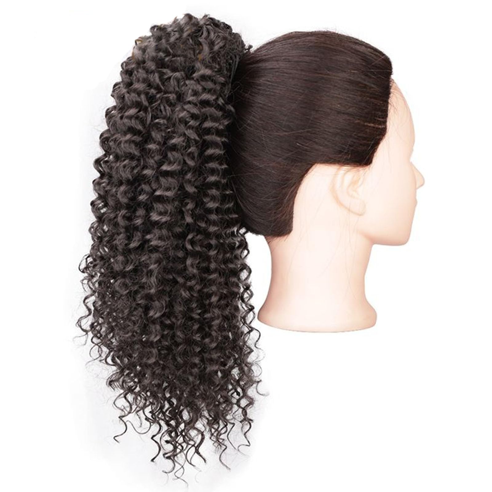 Aiokrtse Curly Ponytail Extension Synthetic Hair Curly Drawstring Ponytail Hair Pieces for Women 14 inches #4 Colour - Image 4