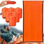 Sac de couchage d'urgence, 84"X36" sacs de couchage d'urgence étanches pour survie, couverture de survie de poche, sac bivy thermique pour camping en plein air, randonnée