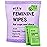 Pixie Feminine Wipes - Flushable, Biodegradable, pH Balanced & Unscented - Individually Wrapped Wipes for Feminine Care, On The Go & Public Bathrooms - Menstrual Cup Wipes for Cups & Discs (20 Count)