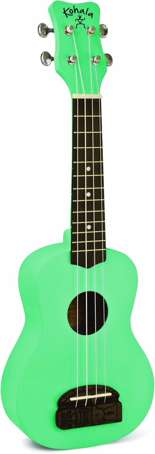 Kohala KTSBL Tiki Soprano Ukulele - Seafoam Green