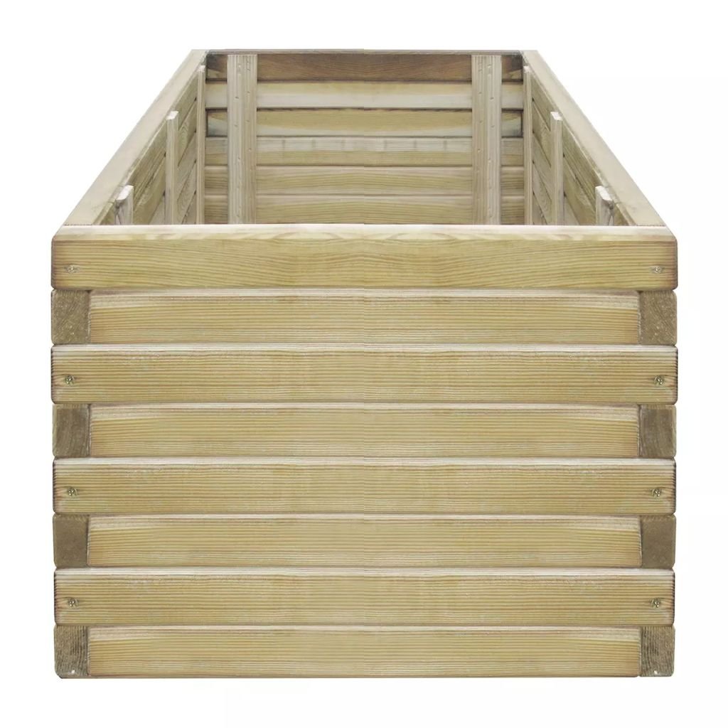 Homgoday Huerto elevado de madera para jardín: resistente y fácil de montar, 100 x 50 x 40 cm