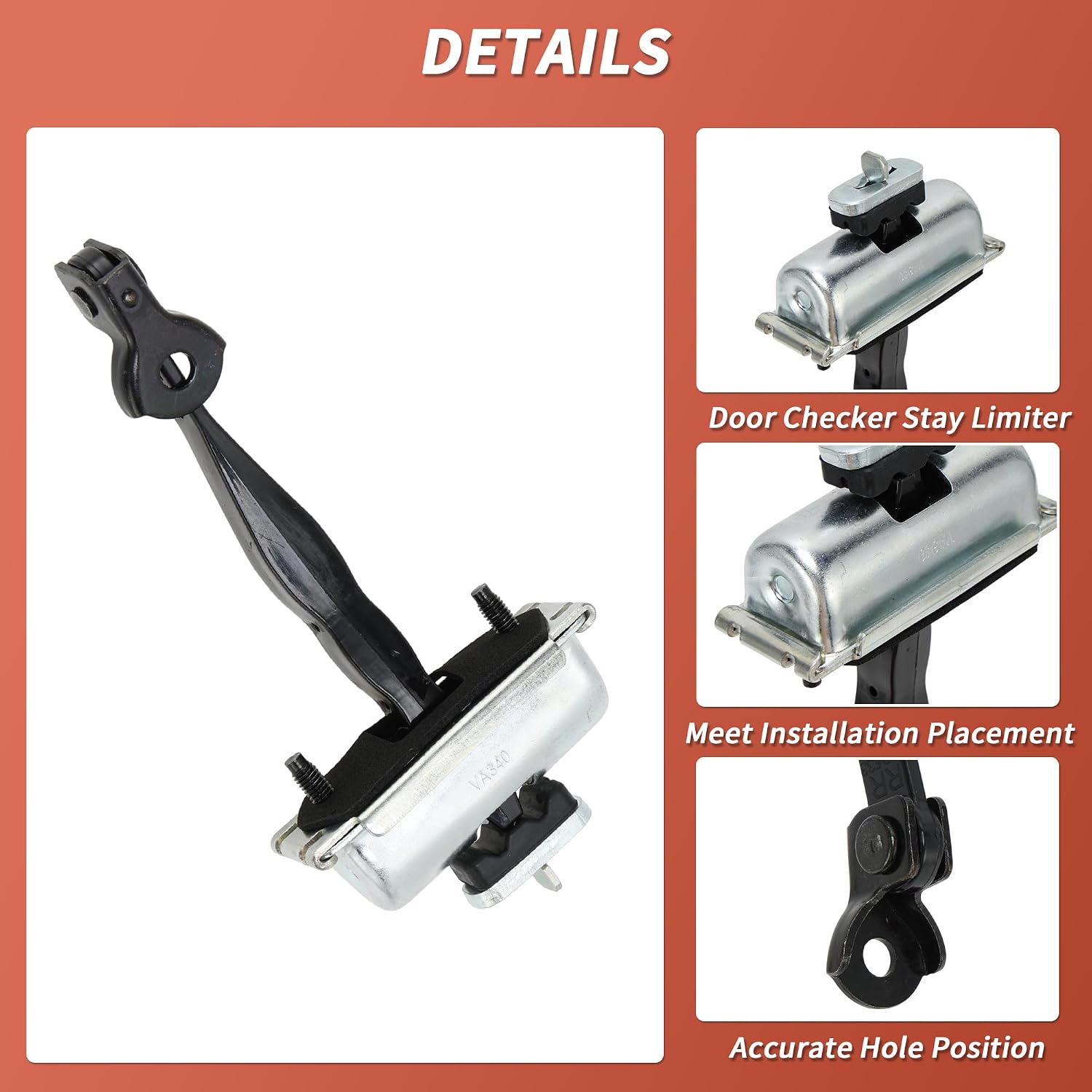No.DP5Z5427204B Rear Left/Rear Right Door Check Strap for Lincoln MKZ Door Hinge Stop Stopper Limiter 1 Pcs
