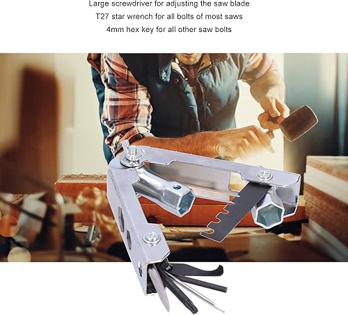 Miniatura 3 de Herramienta de motosierra con llave Torx T27, llave de 0.157 in, destornilladores pequeños y grandes, enchufes de 0.512 in, 0.630 in, 0.669 in,