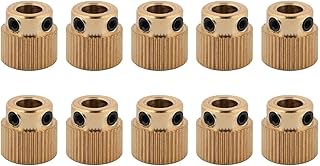 40 Teeth Extruder Gear for 3D Printer,10pcs Drive Gear for MK7/ MK8 Extruder, Brass Gear,3D Printer Accessories,High Precision Universal 3D Printer Extruder Gear,Easy to Install