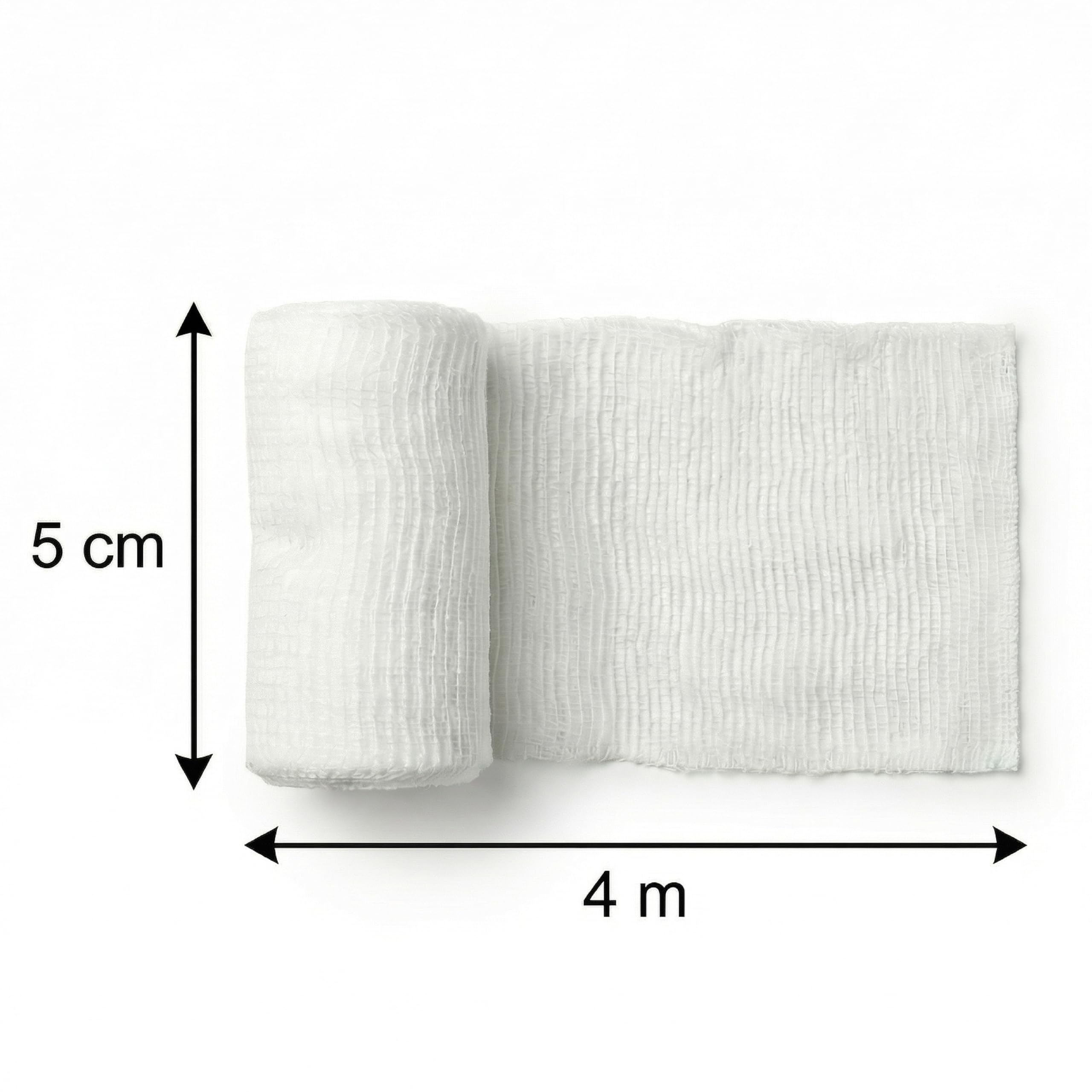 KMINA Benda Elastica per Fasciatura 5 cm x 4 m, Senza Lattice (240 pz) | Viscosa e Poliammide Traspiranti, Allungamento del 100%, Fissaggio Medicazioni, Uso Clinico, 12 Scatole da 20, Bianca