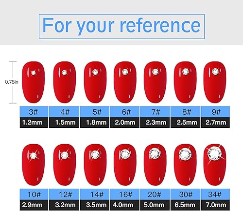 Miniatura 5 de Ronomia 1440 diamantes de imitación para manualidades, parte trasera plana, brillantes diamantes de imitación redondos para uñas, piedras de vidrio,