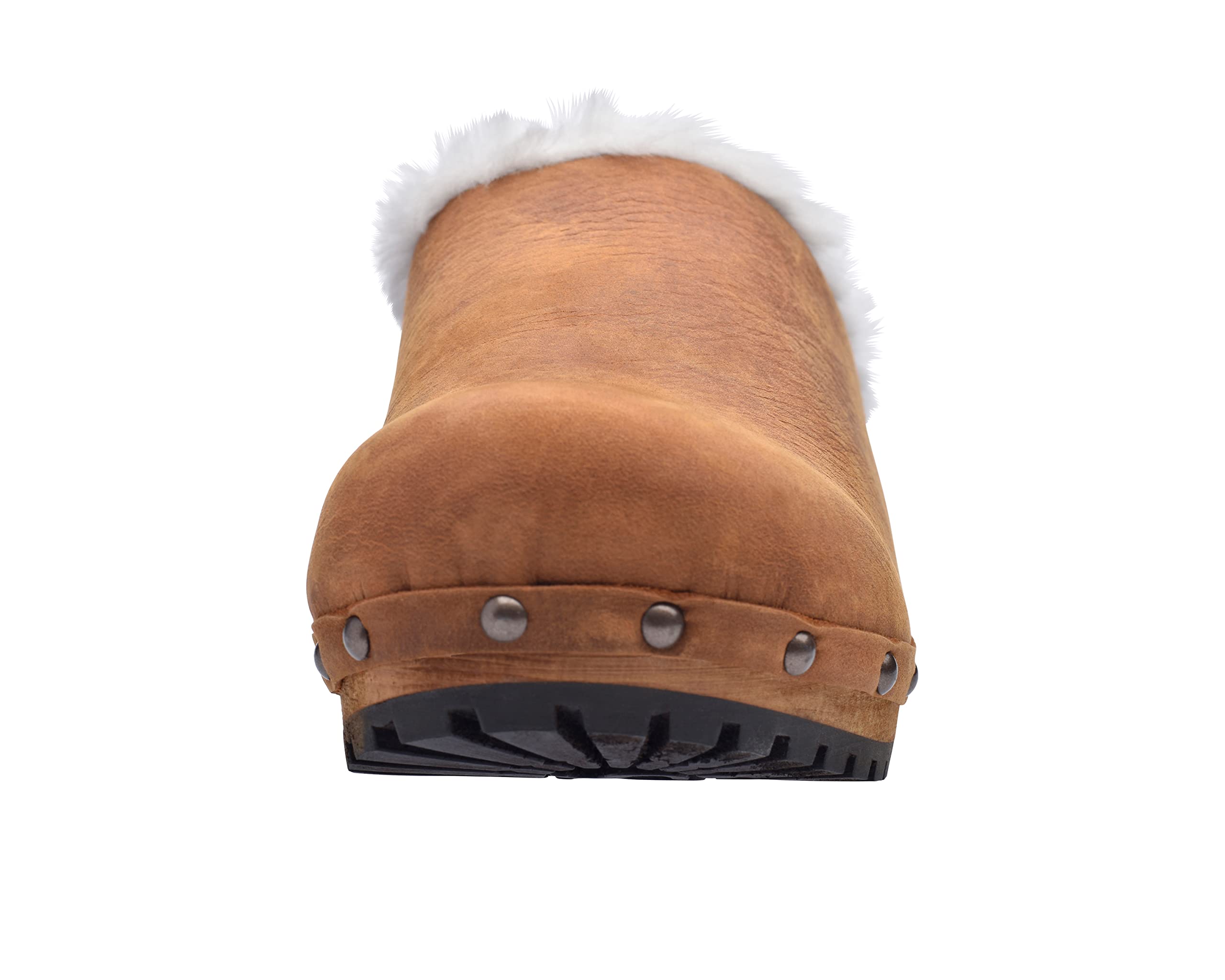 Sanita Hese | Zoccoli Aperti da Donna | Zoccoli in Pelle con Suola in Legno | Prodotto Originale Fatto Mano | Suola sostenibile | Marrone | 36 EU