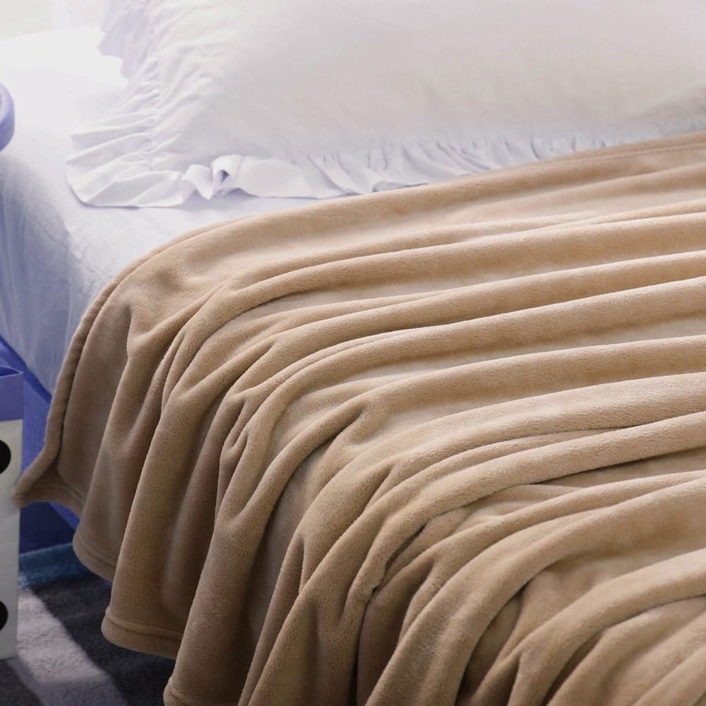 GAO bedblankets Winter Blanket Thick Coral Blanket Pure Color Bedspreads Flannel