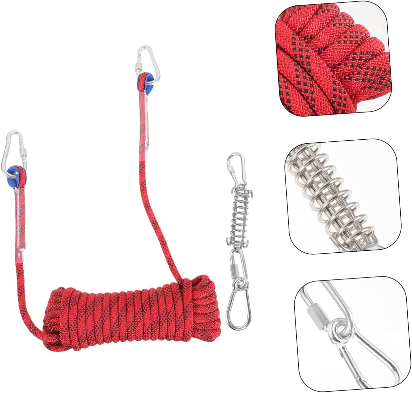 Heavy Duty Dog Tie Out Cable 20ft Outdoor Runner Leash Stainless Steel Spring Sturdy Rope for Camping Training and Yard Activities