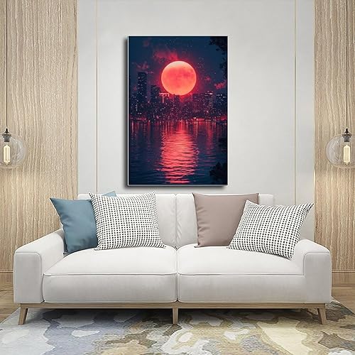 Miniatura 5 de XAHOR Synthwave Neon Poster  80s Retro Futurism Vaporwave Aesthetic Wall Decor Poster for Room Aesthetics Canvas Wall Art Poster And Print