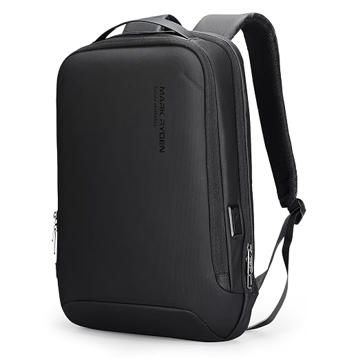 Mochila para notebook MARK RYDEN, masculina, modelo slim, Preto, 11.8 x 4.3 x 16.5 inch