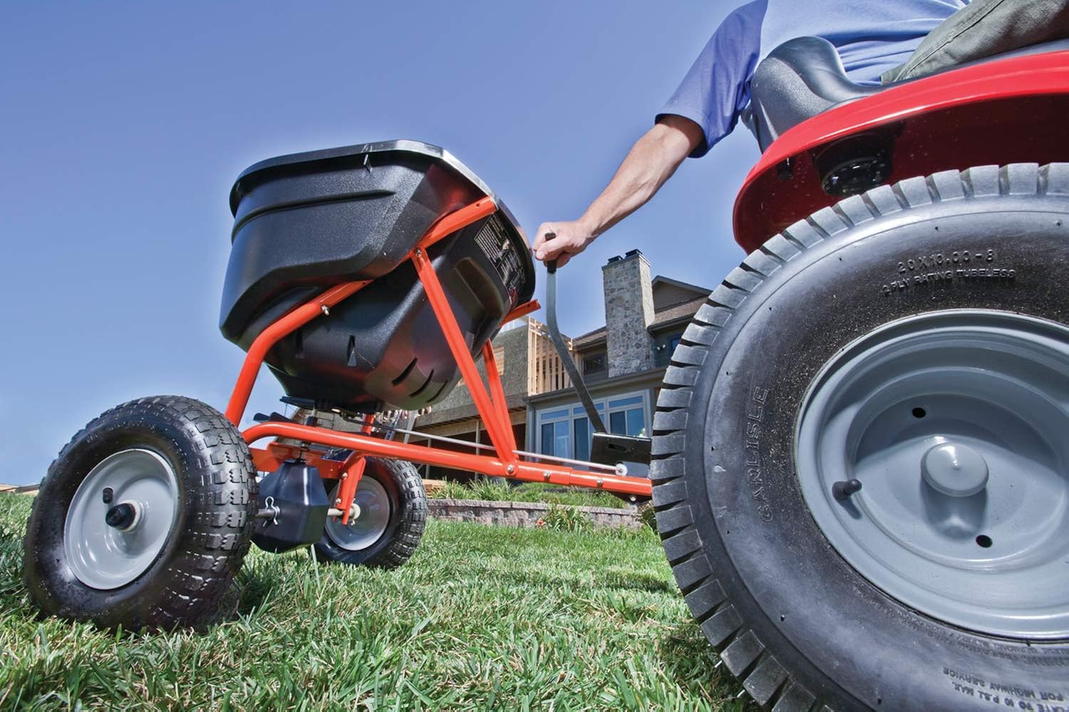 Agri-Fab 45-0463 130-Pound Tow Behind Broadcast Spreader , Black : Lawn And Garden Spreaders : Patio, Lawn & Garden
