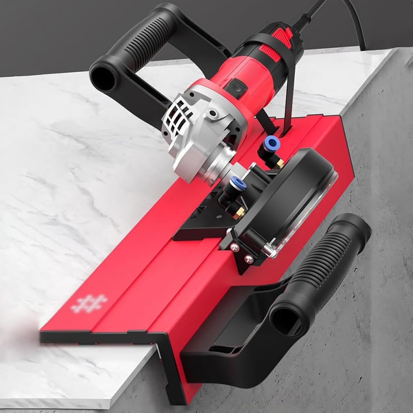 Máquina eléctrica biseladora de azulejos, herramienta de corte rápido portátil de 45°, grosor ajustable, ligera, para azulejos, mármoles, madera y metal