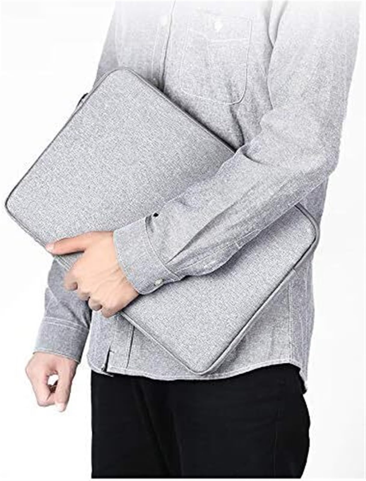 Zaino Porta Pc Viaggio Custodia per Laptop, Borsa per Laptop per Custodia per Computer Notebook, Valigetta per Borsa per Notebook Borsa Porta Pc(Gray,15.6")
