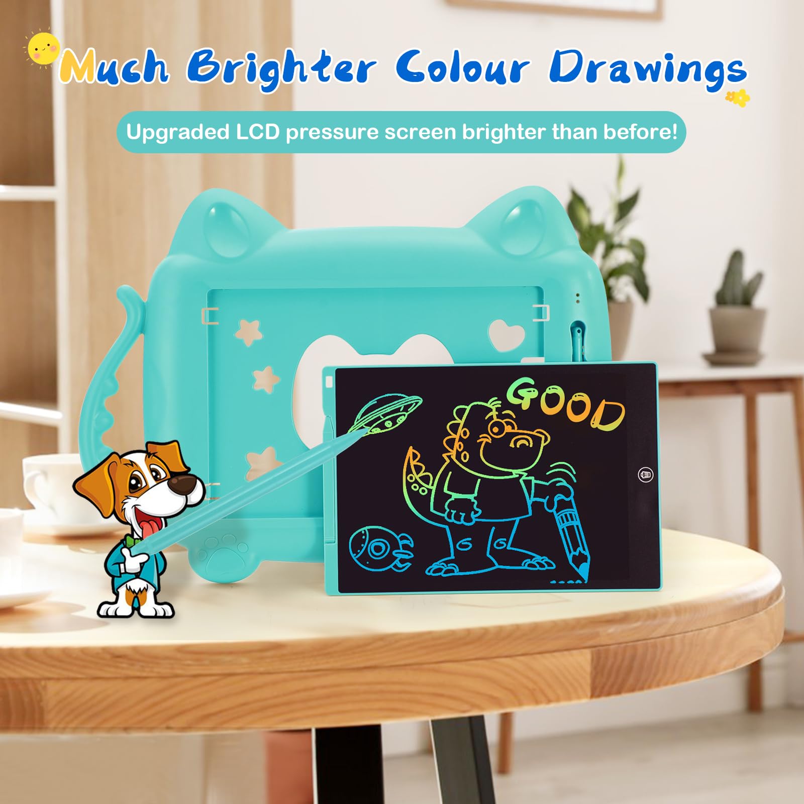 Tavoletta Grafica,PINKCAT Giochi Bambina 2 3 4 5 6 Anni LCD Lavagnetta Cancellabile Bambini 12 Pollici Regalo Bambina Lavagna Magica Appunti Digitali Block Notes Digitale Giocattoli per Bambini