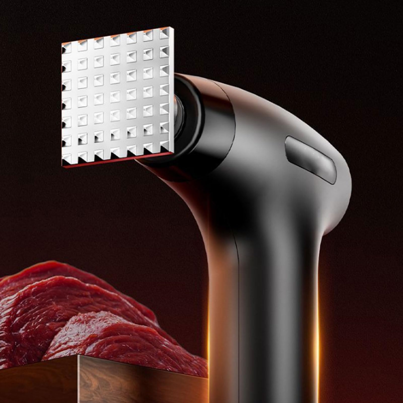Batticarne Elettrico in Acciaio Inox, Batticarne a Martello, Ricaricabile Senza Fili, con Design Staccabile in Acciaio Inox 304 per la di Casa, Funzionamento Silenzioso