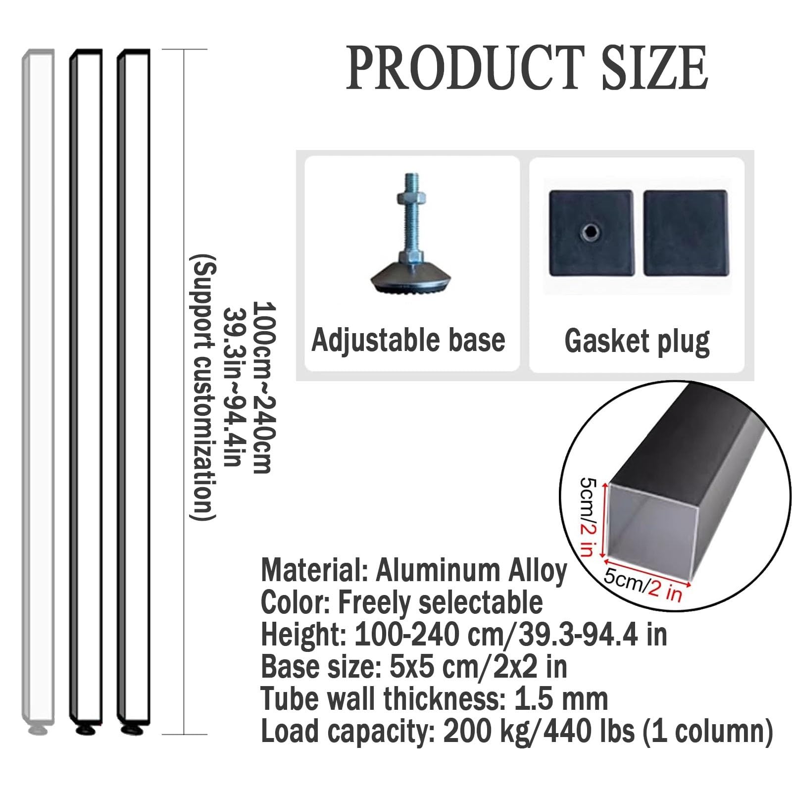 Nowoczesna wolnostojąca metalowa ścianka działowa działowa od podłogi do sufitu do apartamentu typu studio i przestrzeni biurowej - 4 panele 120 cm/47,2 cala / 1,2 m