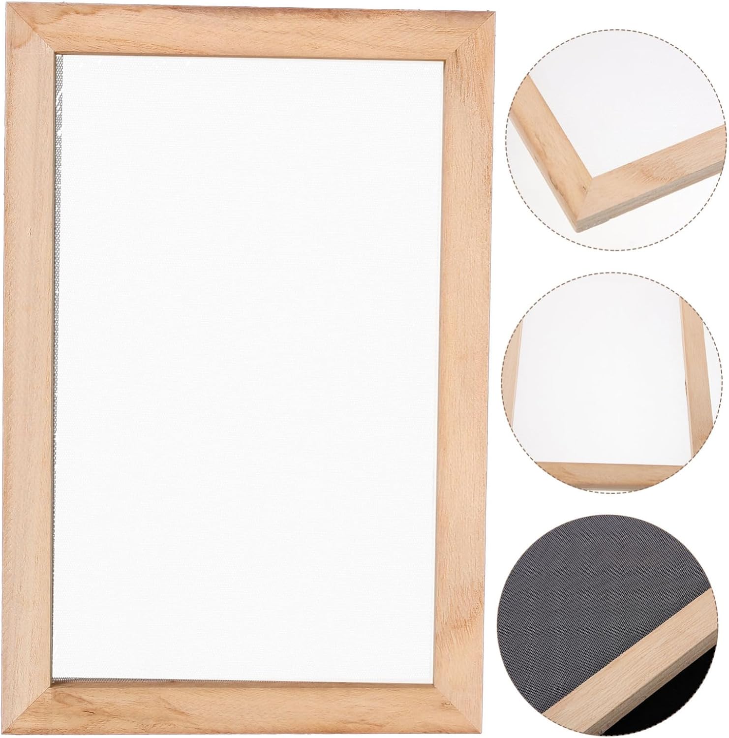 VILLFUL Wooden Paper Making Frame Kit for Boys and Girls DIY Crafting Natural Color Paper Craft Screen Educational Fun for Preschool Activities