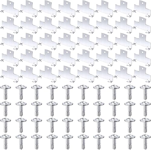 Dunzy 40 clips de luz empotrables para iluminación descendente, clips en C, retrofit para downlight con tornillos autorroscantes, clips de