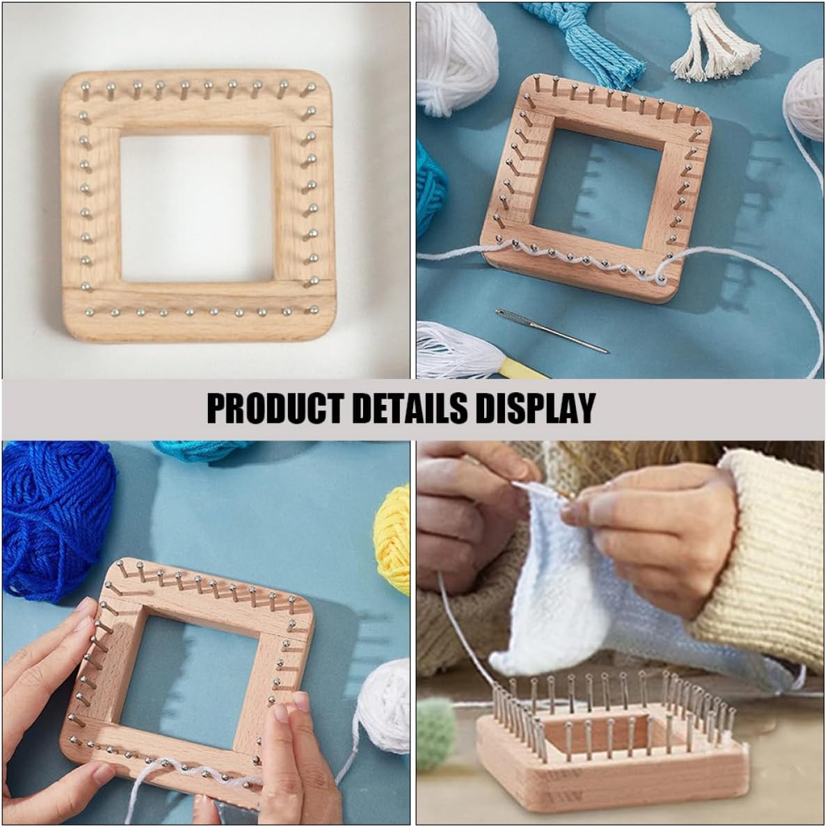 Angoily Wooden Knitting Set for Adults DIY Hat and Scarf Weaving Tool 2 Color Options for Winter Accessories Crafting and Handmade