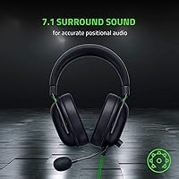 Vista 7 de Razer BlackShark V2 X Auriculares para juegos: 7.1 con capacidad de sonido envolvente - Controladores de 1.969 in - Cojín de espuma viscoelástica