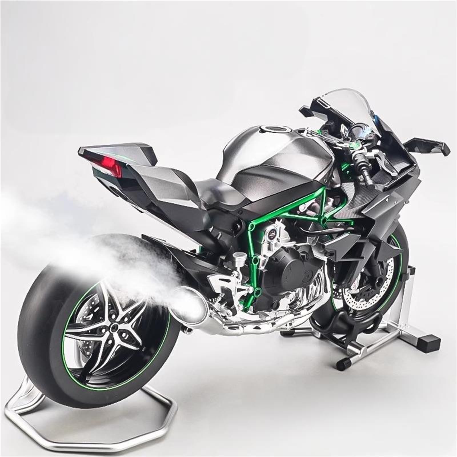 Per Kawasaki H2R H2 Moto Da Corsa Pressofuso In Lega Modello Di Auto Collezioni Hobby Decorazione Regalo Giocattolo Con Spray 1:6
