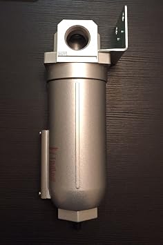1 Inline Air Compressor Water Moisture Filter Trap Separator w/Manual Drain