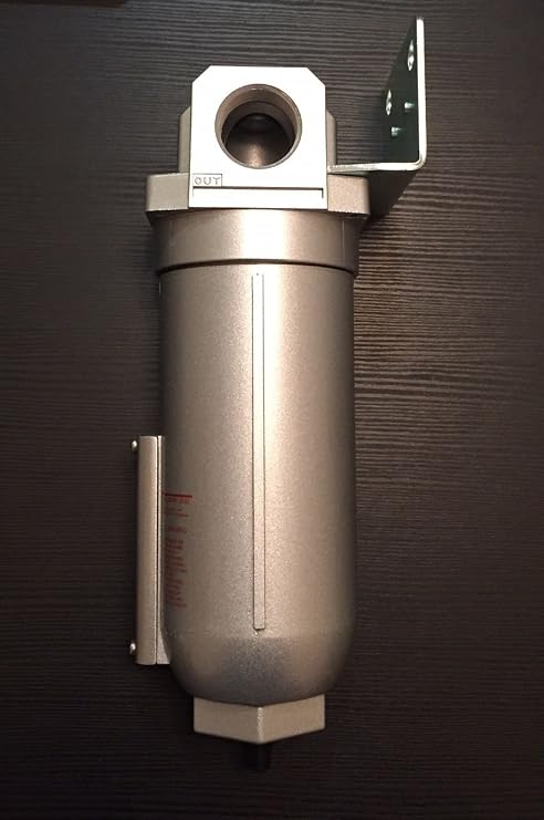 1 Inline Air Compressor Water Moisture Filter Trap Separator w/Manual Drain