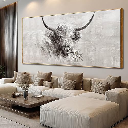 Miniatura 24 de Arte de pared floral enmarcado, lienzo botánico verde de 24"x48", obra de arte con impresión de plantas, decoración de pared de temática natural