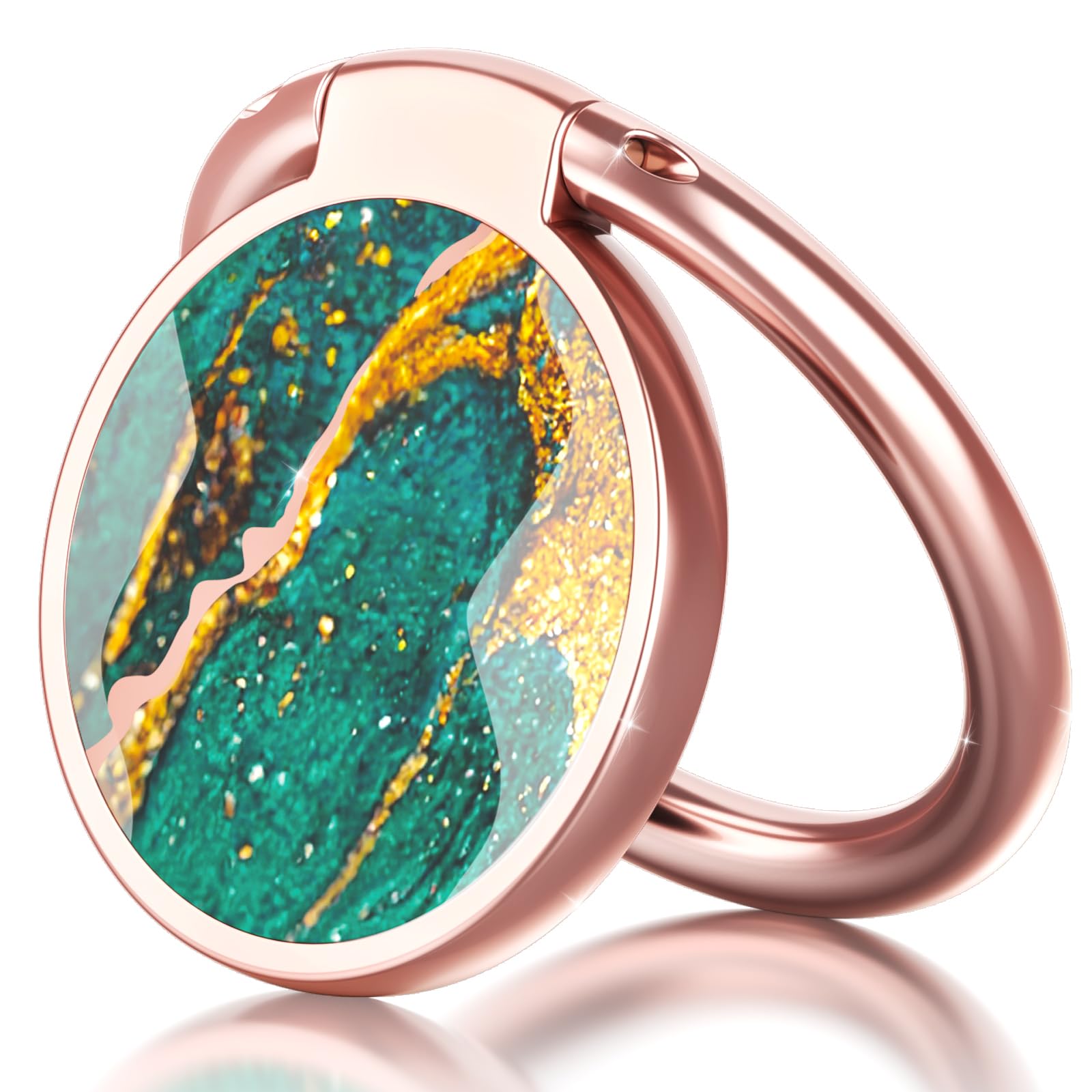 Chvelop Phone Ring Grip Holder, 360° Rotation Cell Phone Grip Stand, Finger Ring Stand, Metal Finger Ring Grip Kickstand Compatible with iPhone 17 Pro