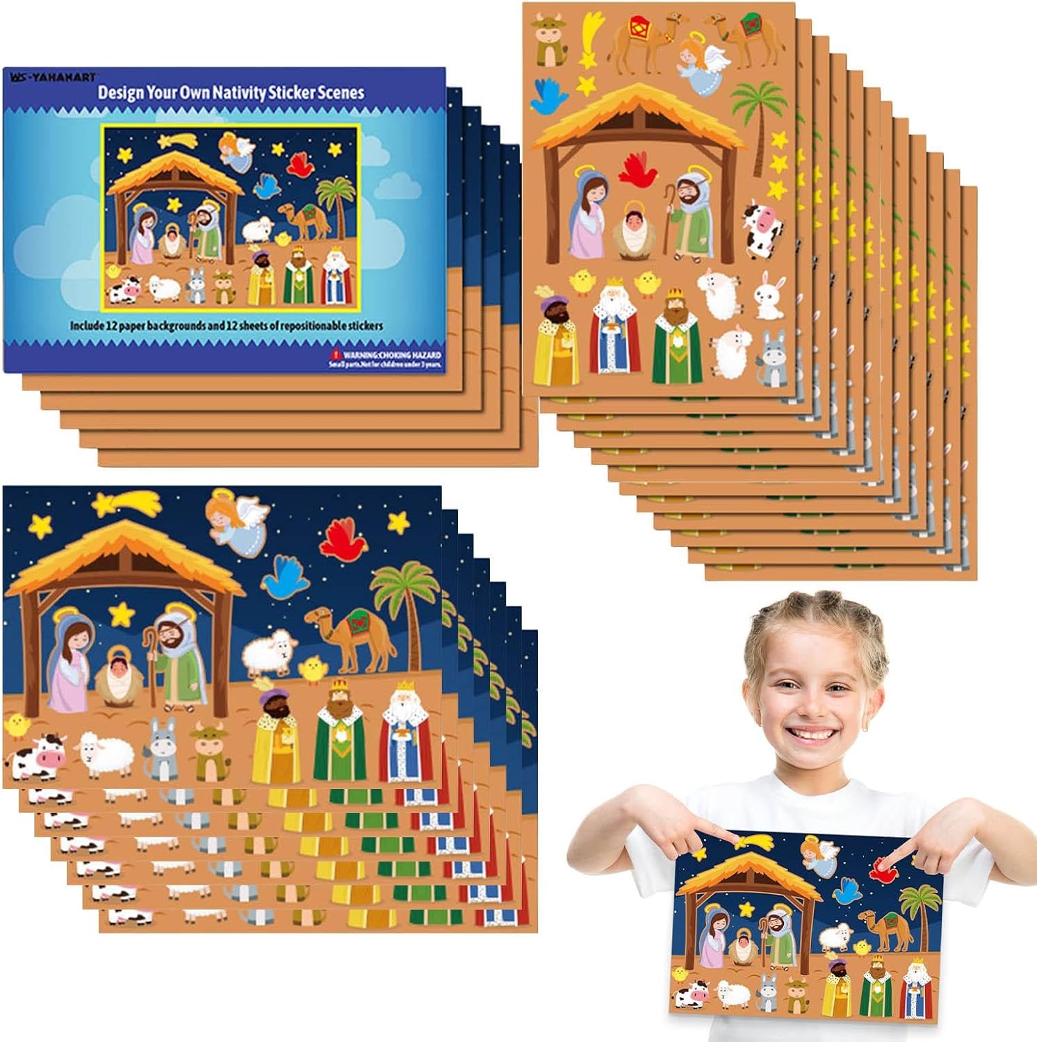 Nativity Stickers Nativity Scene Religious Education Sticker