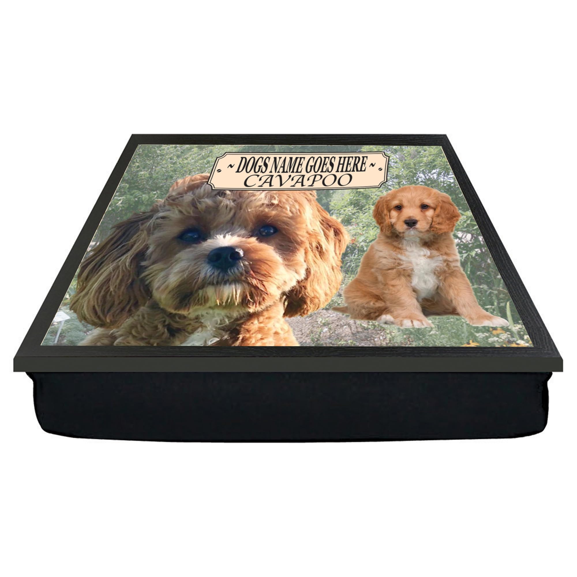 Cavapoo Personalised Dog Breed Lap Tray Gift Present
