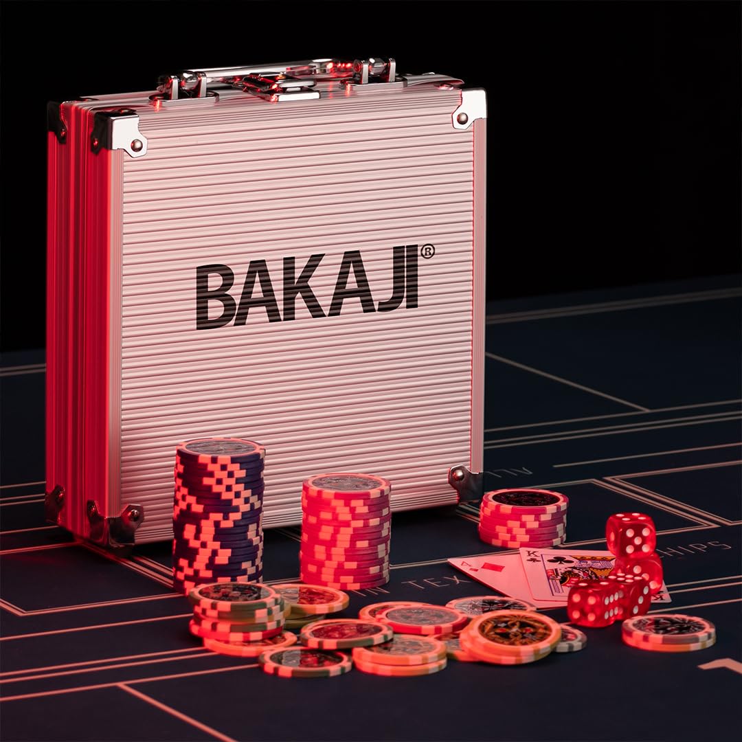 Set Poker Professionale 100 Fiches + 2 Mazzi Carte - Cofanetto Metallico Per Serate Con Amici - Regalo Ideale - Foto 7