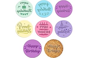 Happy Birthday Fondant Embosser Cookie Stamps for Fondant Cake Decoration