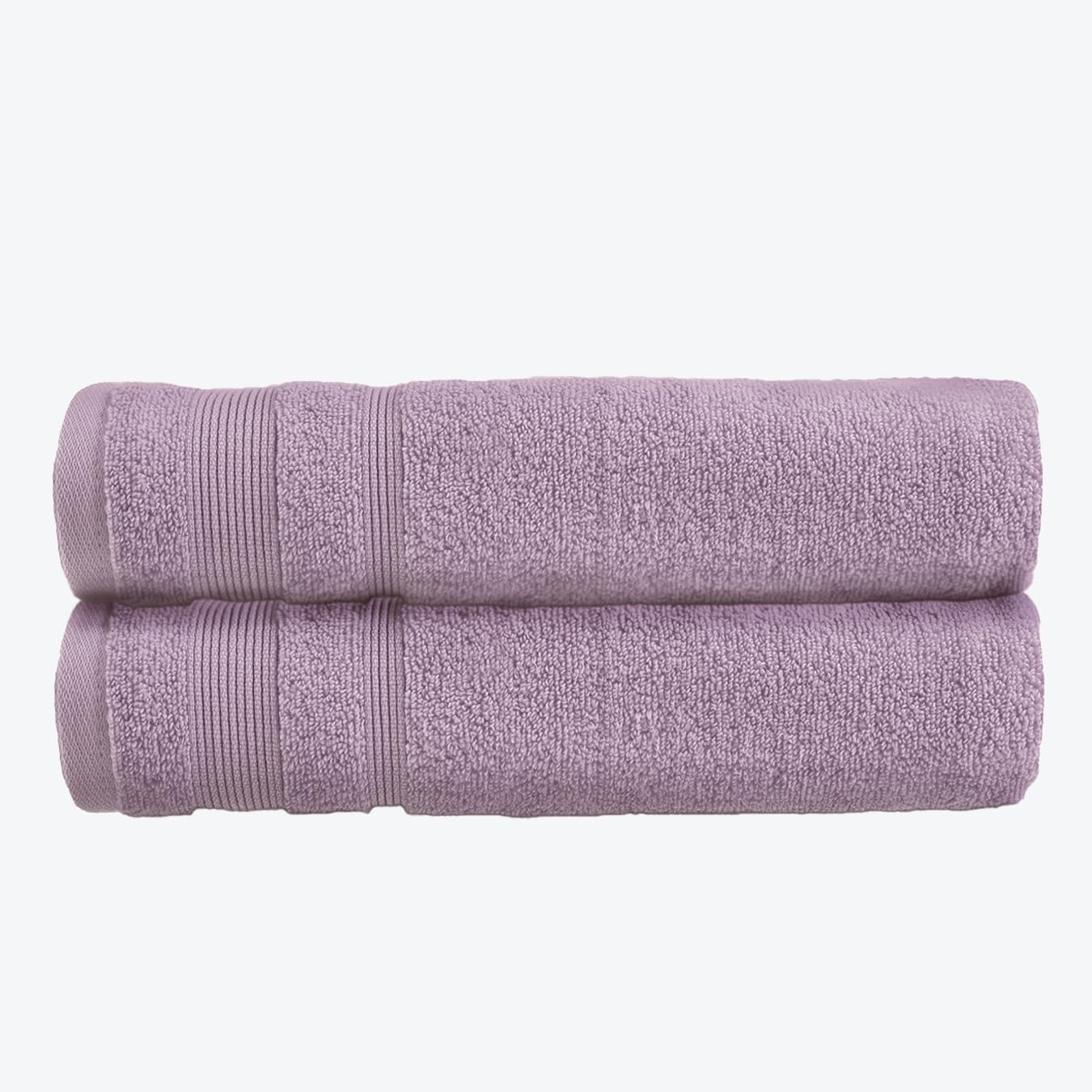 Allure Bath Fashions Lilac Allure Zero Twist Bath Sheet Set, Extra Large Bath Towel, Pack Of 2, 100 X 150Cm, 100% Egyptian Cotton (Heather)