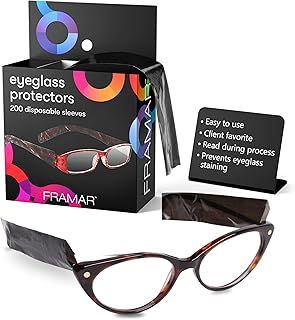 FRAMAR Eyeglass Sleeves For Glasses – Covers For Eye Glasses Against Hair Color, Hair Dye, Glasses Arm Covers, Eyeglass Covers – 200 Count