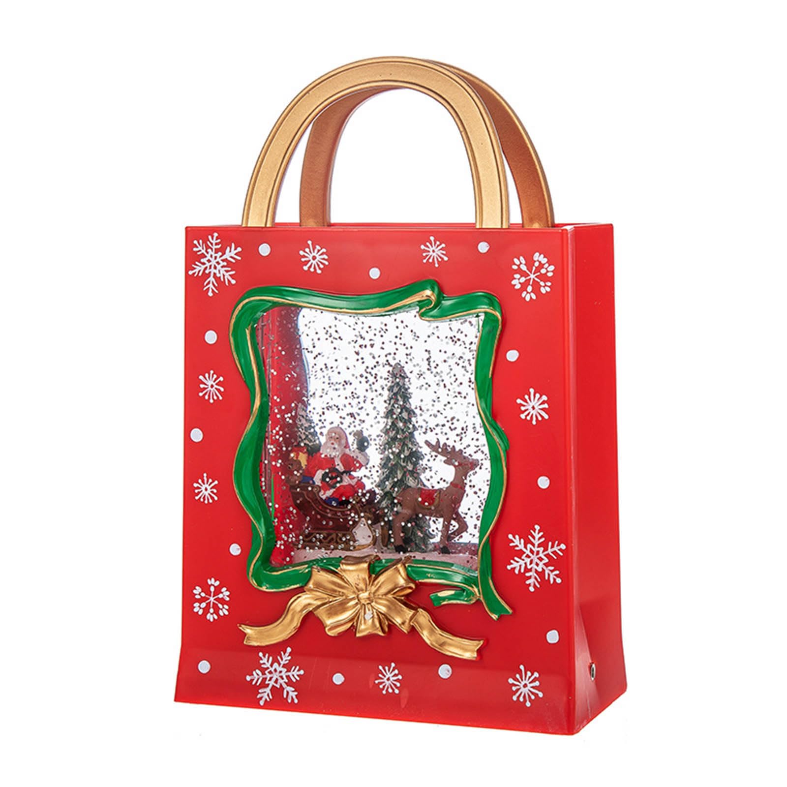 Christmas Snowflake Music Handbag Decor Handmade And Elegant Decors Fine Resin Desktop Ornament For Holiday Decoration