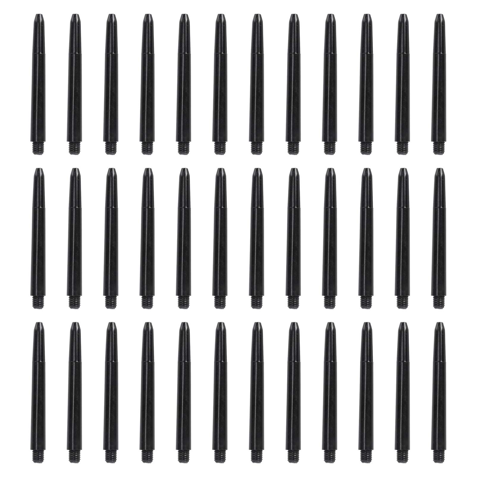 LIOOBO Shafts Standard 2BA Screw Thread Plastic Tips Outdoor Sports 100pcs (Black)