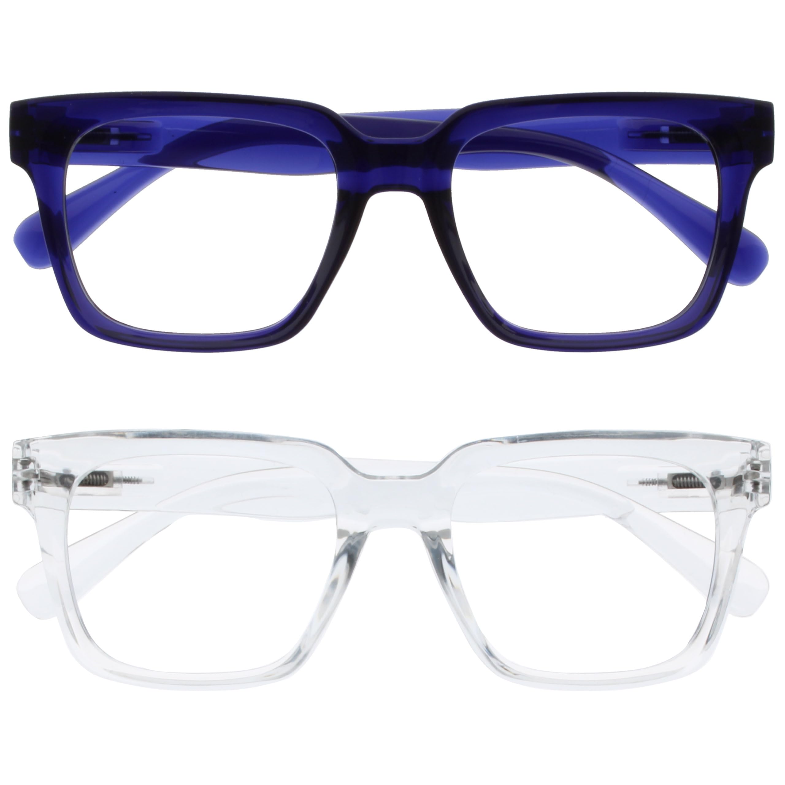 Ulknyss Occhiali Luce Blu Occhiali da Vista Trasparenti per Uomo Donna Occhiali Anti Luce Blu Non Graduati per PC, Tablet, Gaming e TV (Colori Moderni