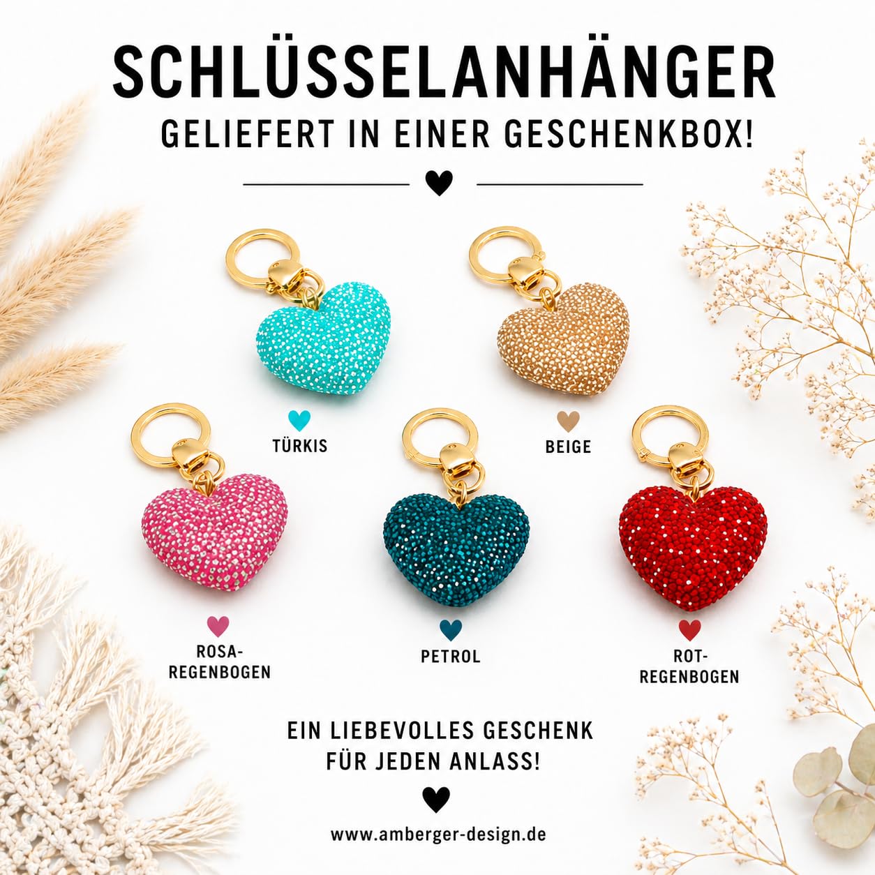 AMBERGER DESIGN Jute Tasche Herzensmensch Lieblingsmensch personalisiert Innentasche Gratis Geschenkanhänger