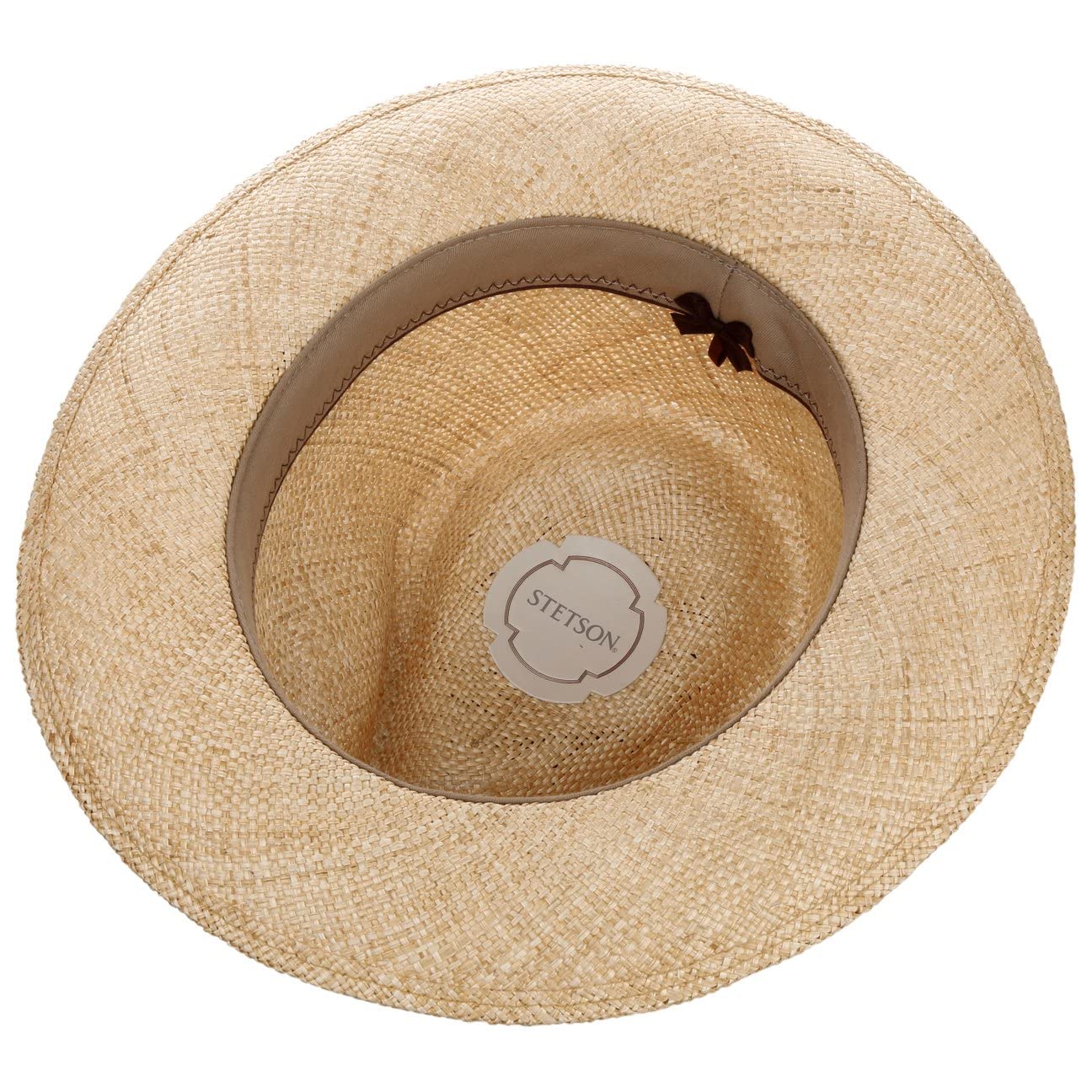 Stetson Tentova Fedora Strohhut Damen/Herren - Strandhut aus 100% Stroh - Travellerhut mit Ledergarniturband - Frühjahr/Sommer