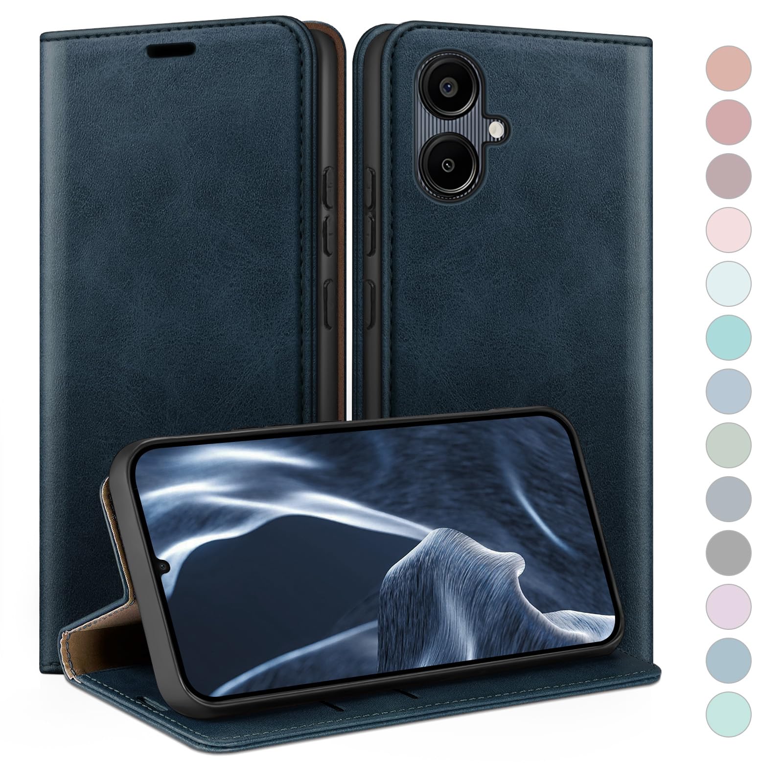Coque Samsung Galaxy A06 étui cuir bleu pour simplifier vos déplacements urbains - 7