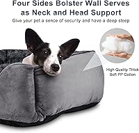 Vista 2 de JOEJOY - Cama rectangular para perros grandes, medianos y pequeños - Cama de sofá ortopédica lavable, suave y transpirable, para cachorros