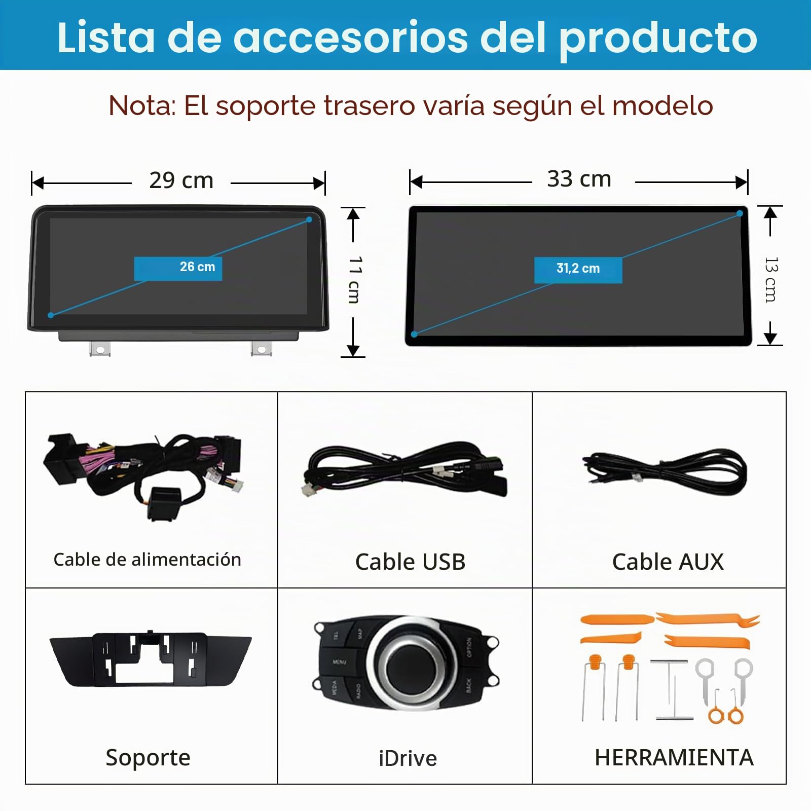 Radio para Coche de 12,3 Pulgadas con Pantalla táctil y Carplay inalámbrico y Android Auto para BMW X1 Serie E84 2009-2015 (sin Pantalla OEM), Compatible con Mirrorlink, música y navegación